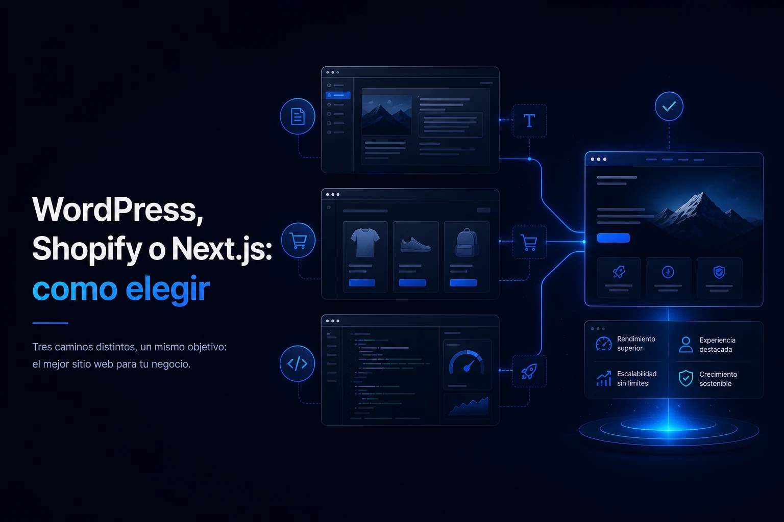 WordPress, Shopify o Next.js: como elegir